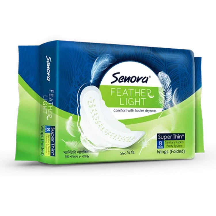 Senora Feather Light Sanitary Napkin ( Panty System ) 8 Pads